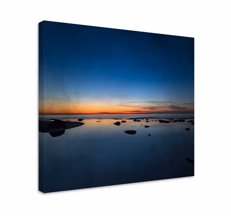 Stille hav ved solnedgang landskab lærred - TenStickers