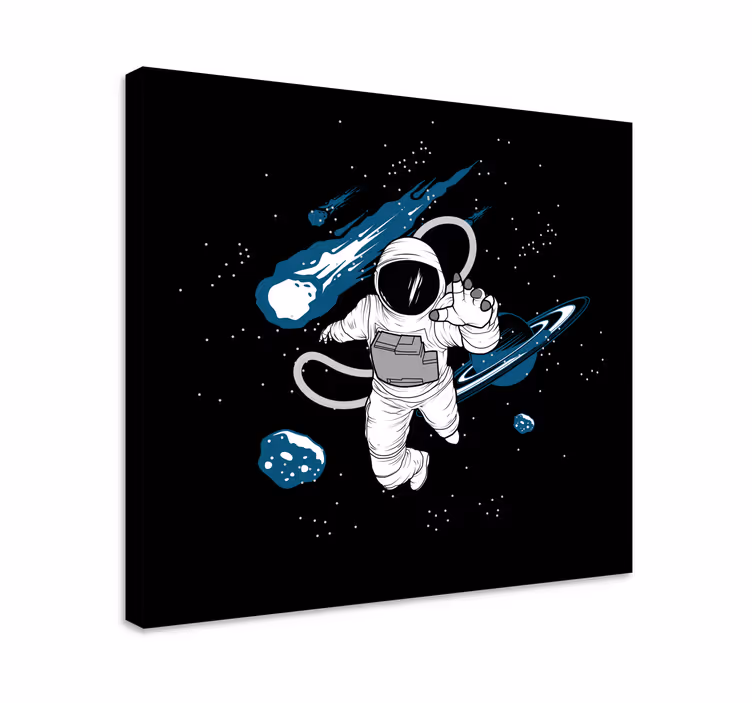 Videospil lærred print astronaut i universet - TenStickers