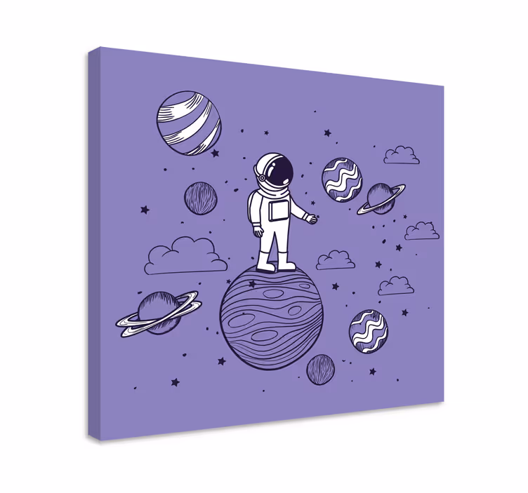 Videospil lærred print astronaut udforsker rummet - TenStickers