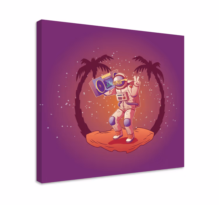 Videospil lærred print astronaut danser - TenStickers