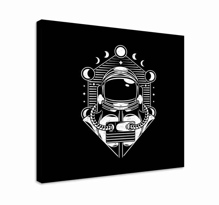 Videospil lærred print astronaut månefaser - TenStickers