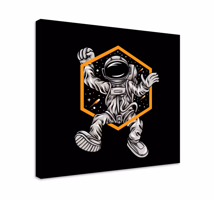 Mennesker og karakterer lærredsbillede astronaut svævende - TenStickers