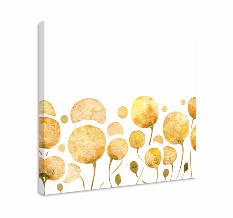 Solrige blomster og planter lærredsbillede - TenStickers