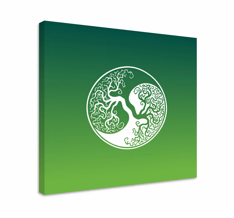 Originale yin yang livets træ lærred - TenStickers