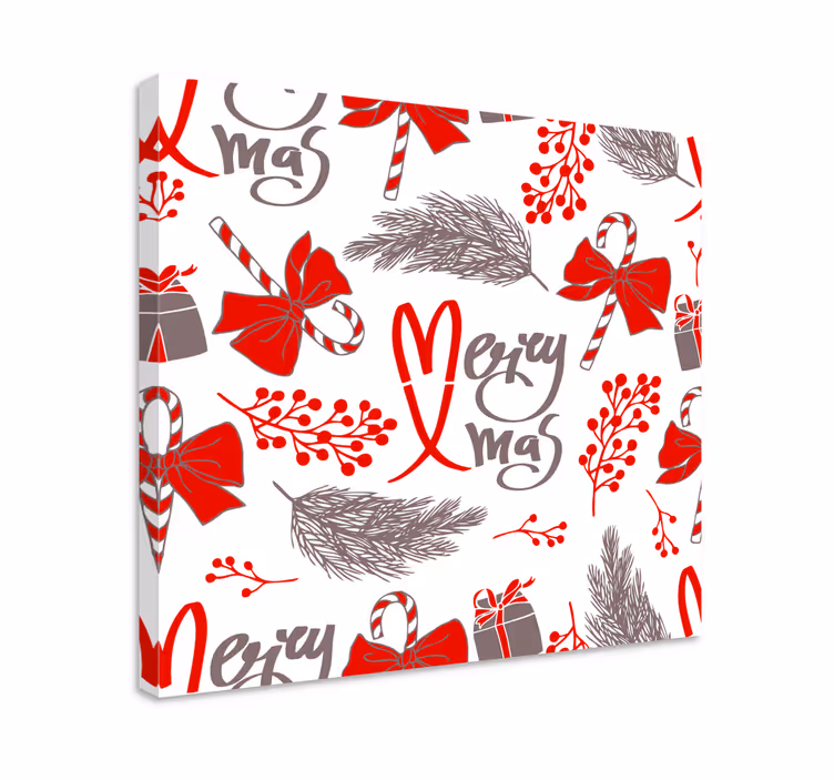 Alfabet lærredsbillede til glædelig jul design - TenStickers