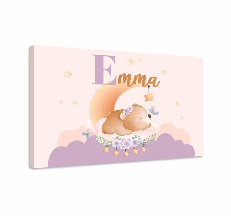 Baby lærredsbilleder bamse drømme - TenStickers