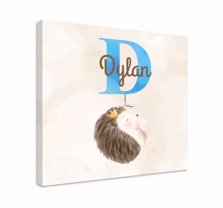 Baby lærredsbilleder sød pindsvine illustration - TenStickers