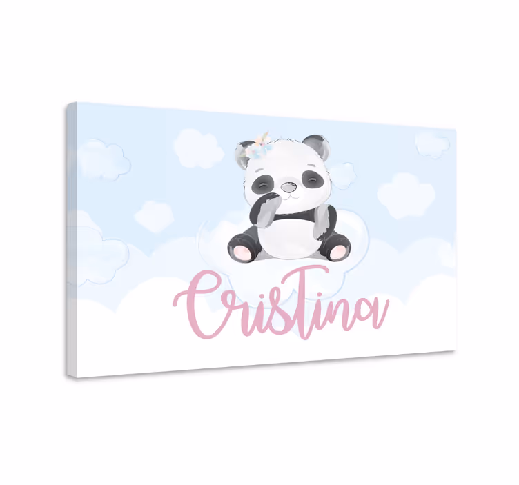 Dyre billeder på lærred sød panda karakter - TenStickers