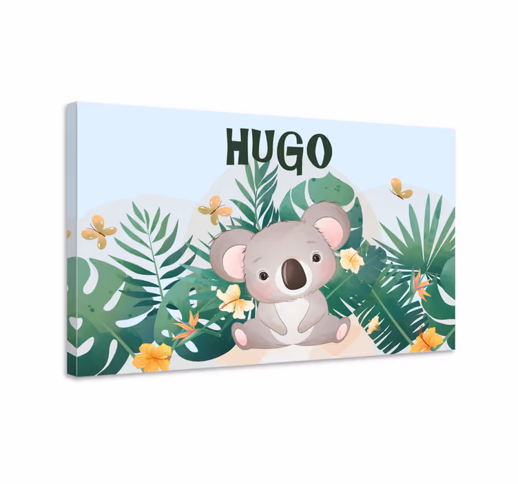 Sød koala til dreng med navnelærred - TenStickers