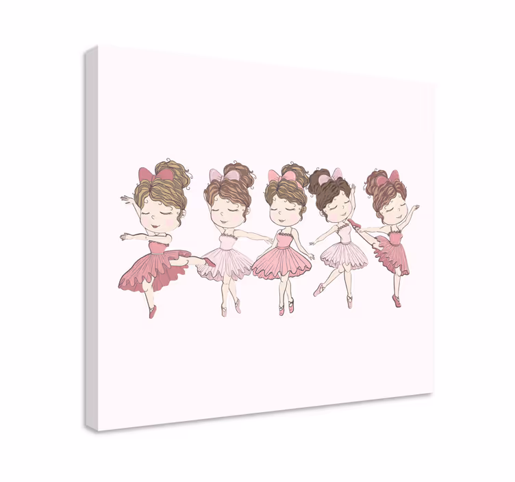 Børne lærredsbillede balletdansere - TenStickers