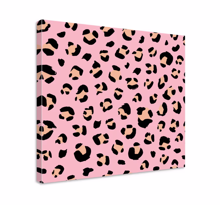 Sorte og lyserøde vægopskrifter i leopard soveværelse - TenStickers