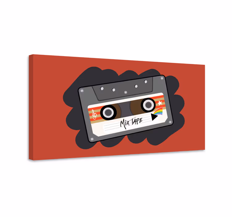 Musik lærredsbillede retro mixtape design - TenStickers