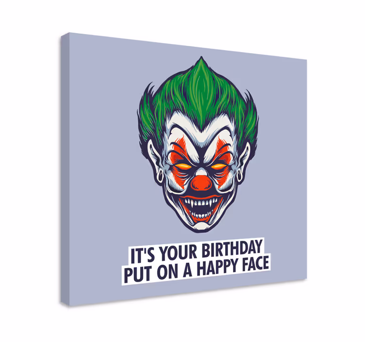 Det er din fødselsdag happy face moderne lærred - TenStickers