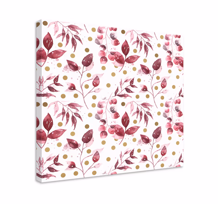 Blomster og planter lærredsbillede subtilt botanisk motiv - TenStickers