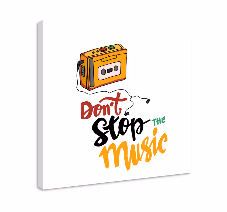 Design af kassettebånd musik lærredsbillede - TenStickers