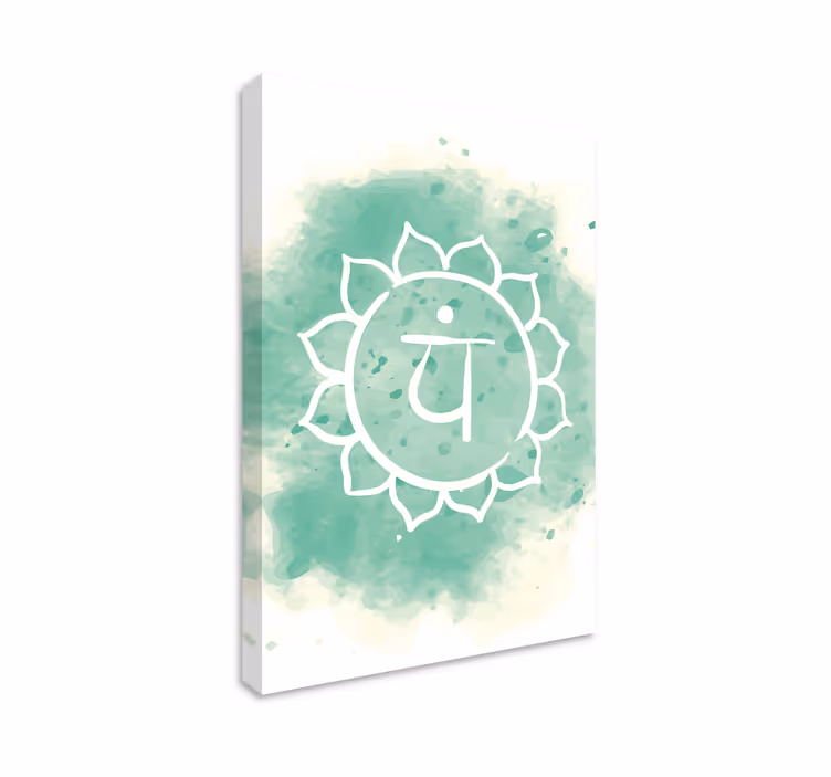 Zen billede på lærred med meditationssymbol - TenStickers