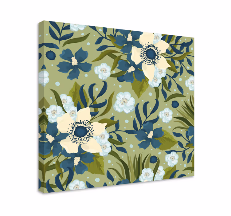 Blomster og planter lærredsbillede blomstrende komposition - TenStickers