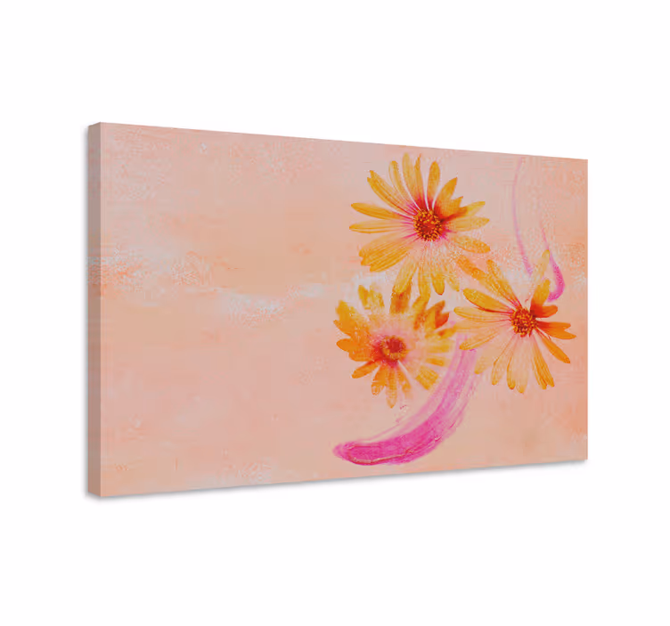 Blomster og planter lærredsbillede solbeskinnet touch - TenStickers