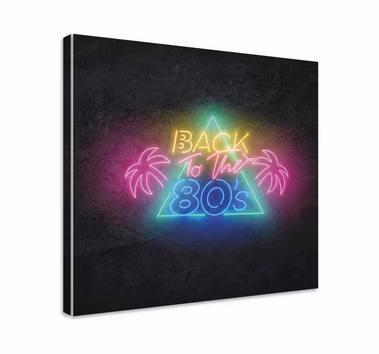 Neon retro sætning citat lærredsbillede - TenStickers