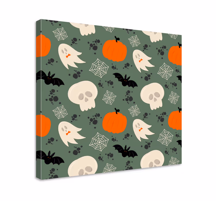 Dinosaur lærredsbillede med halloween tema - TenStickers