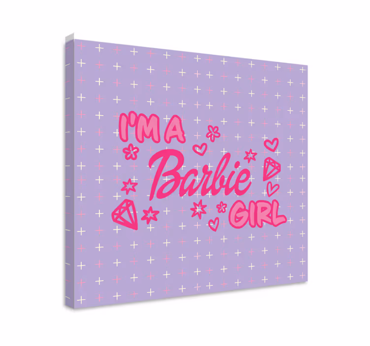 Jeg er en barbie pige citat lærred - TenStickers