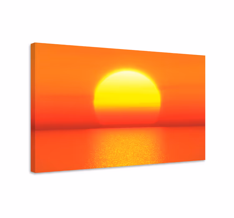 Gul solnedgang æstetiske farver lærred - TenStickers