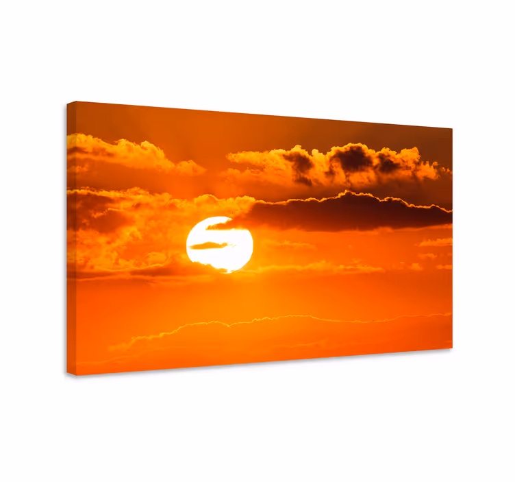 Sky og solnedgang æstetisk landskab lærred - TenStickers
