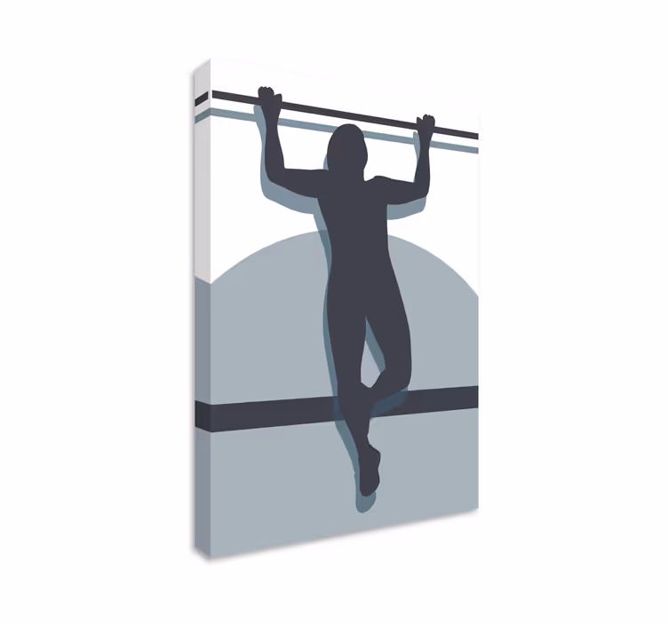 Sport lærredsbillede atletisk styrkepose - TenStickers