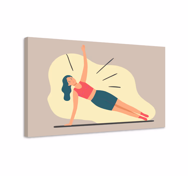 Sport lærredsbillede fitnessstilling - TenStickers
