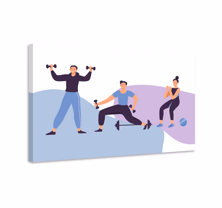 Sport lærredsbillede til fitnessentusiaster - TenStickers