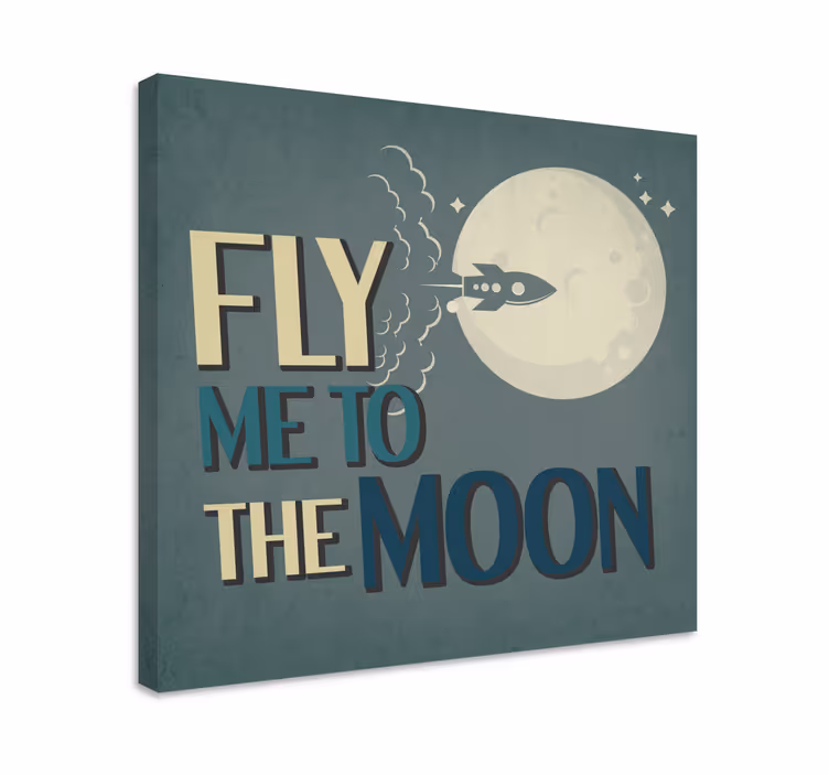 Flyve mig til månen entréen lærred - TenStickers