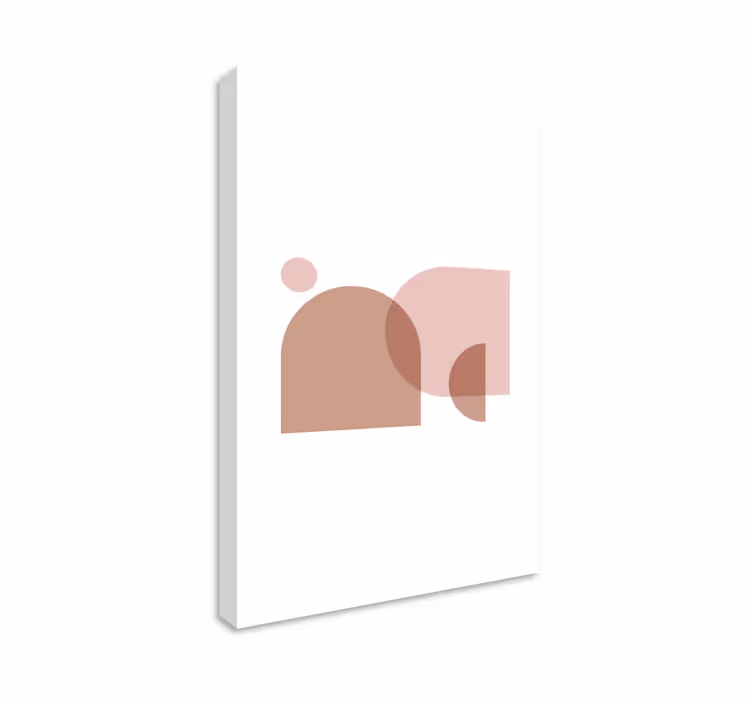 Geometrisk lærredsbillede minimalistiske abstrakte former - TenStickers