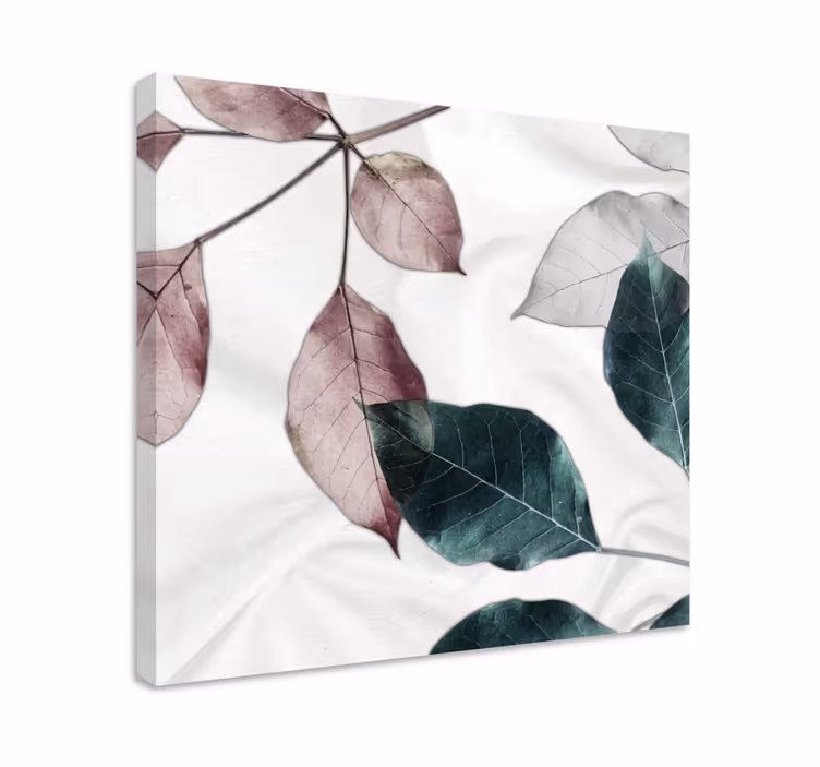 Blomster og planter lærredsbillede elegant bladarrangement - TenStickers