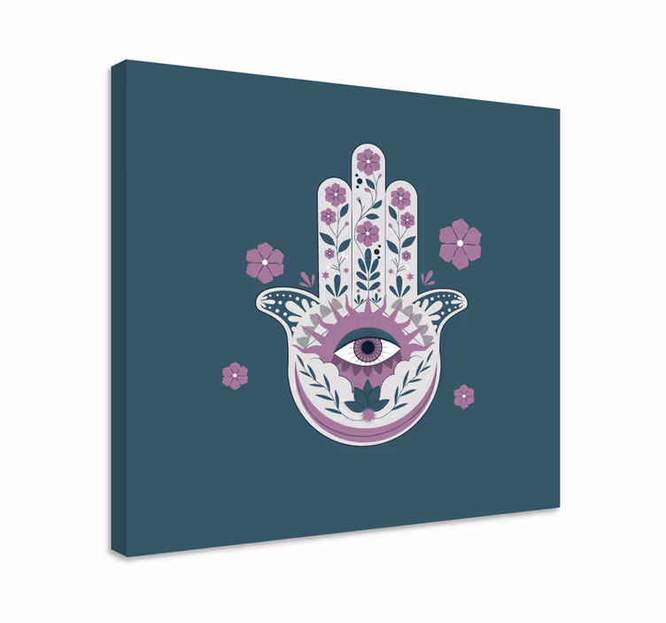 Fatimas hånd yogamåtte lærredstryk - TenStickers