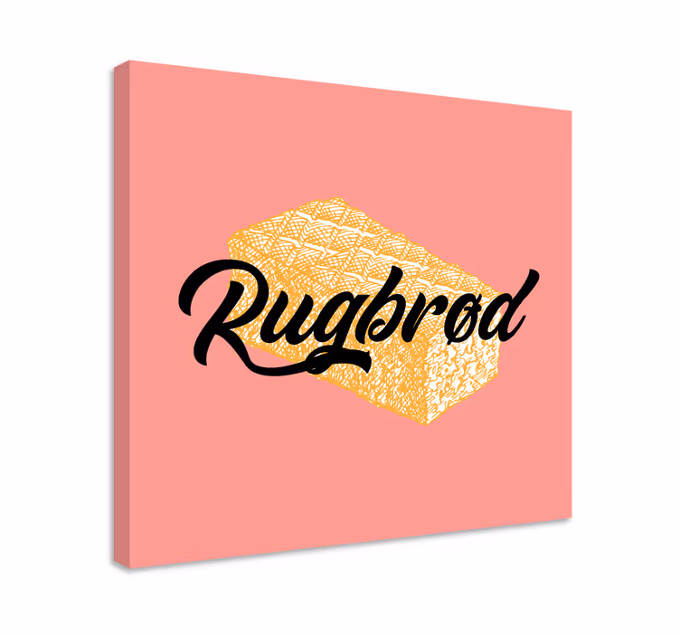 Rugbrød- dansk når det er bedst hjemme kanvastryk - TenStickers