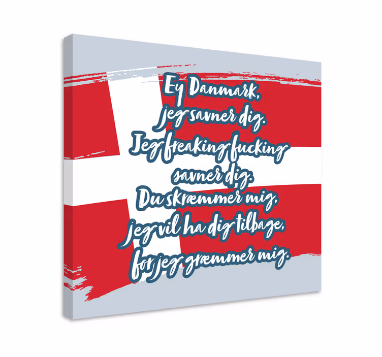 Giv mig tilbage det gamle danmark citat lærred - TenStickers