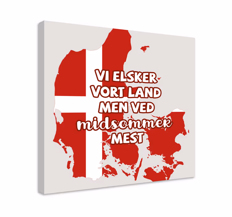 Lyrics - vi elsker sommer citat lærred - TenStickers