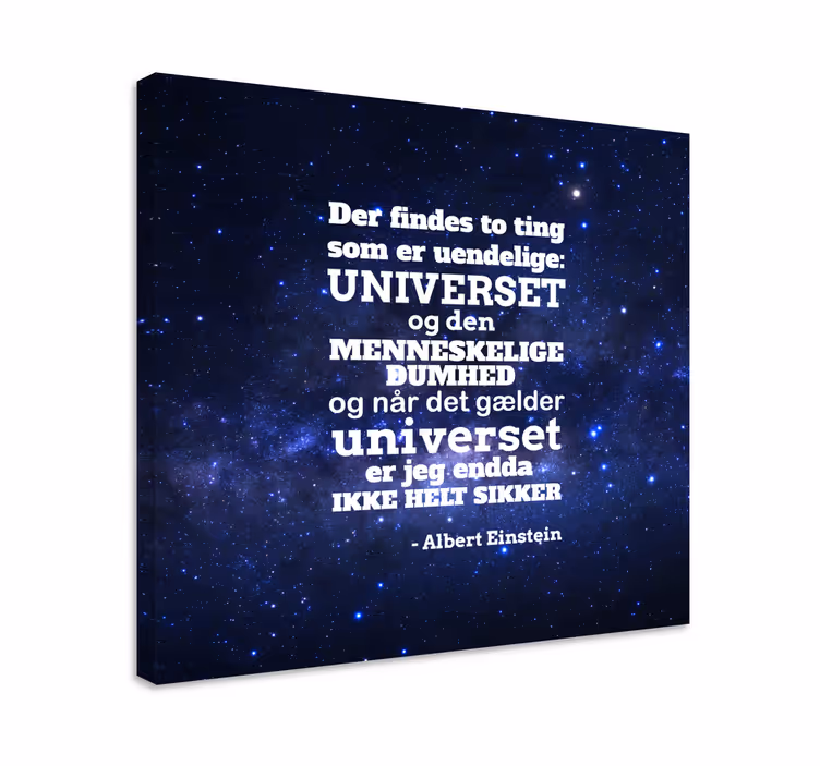 Der findes to ting der er uendelig quote canvas - TenStickers