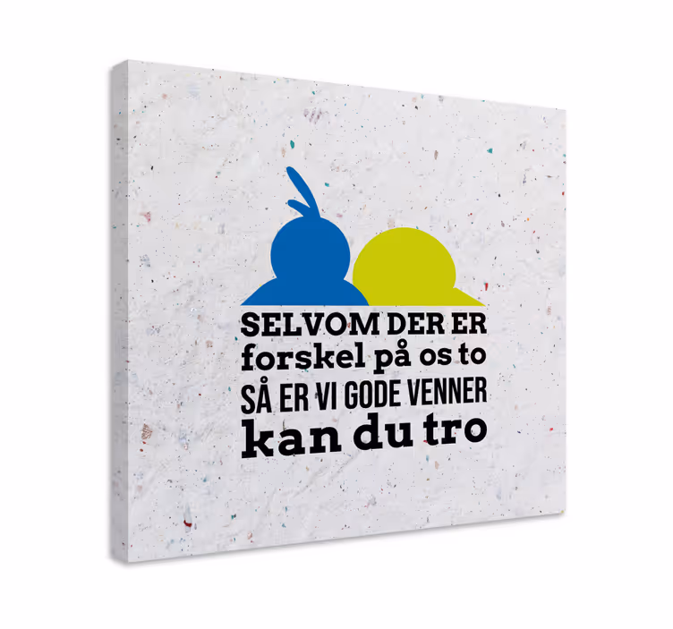 Kaj og andrea citat lærred - TenStickers