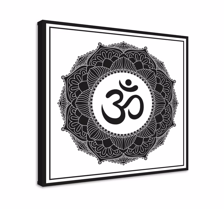 Mandala med ohm symbol mandala lærred - TenStickers
