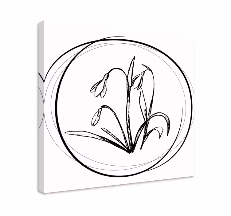 Blomster og planter lærredsbillede vintergæk - TenStickers