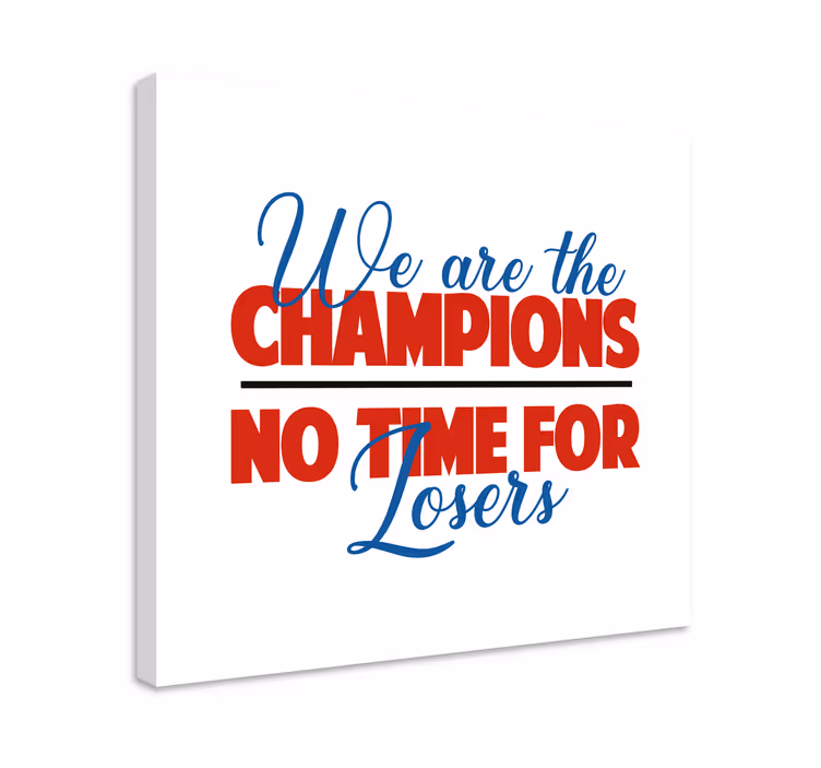 Citat lærredsbillede champions rallying spirit - TenStickers