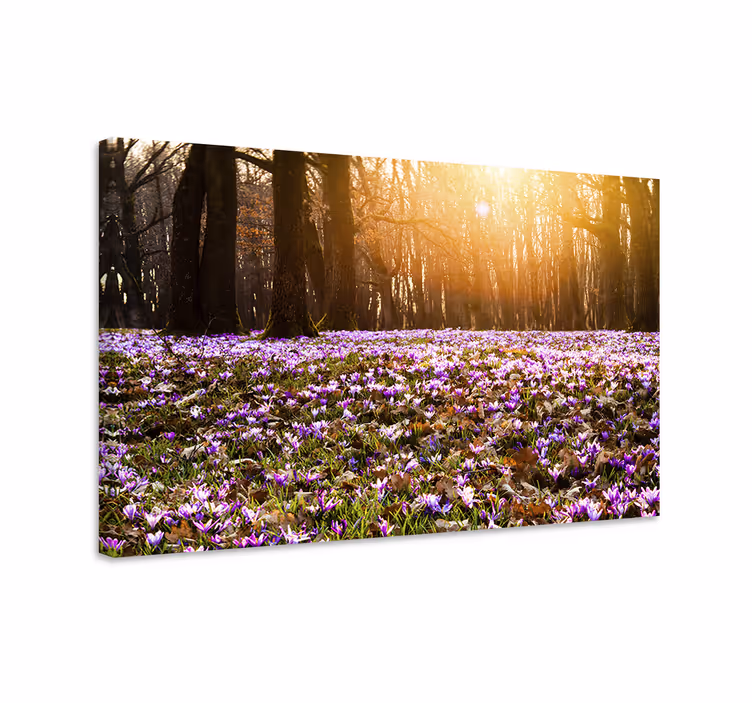 Blomster og planter lærredsbillede forårslandskab - TenStickers