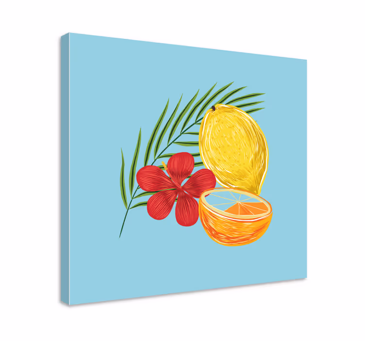 Pastel citroner frugter design køkken væg print - TenStickers