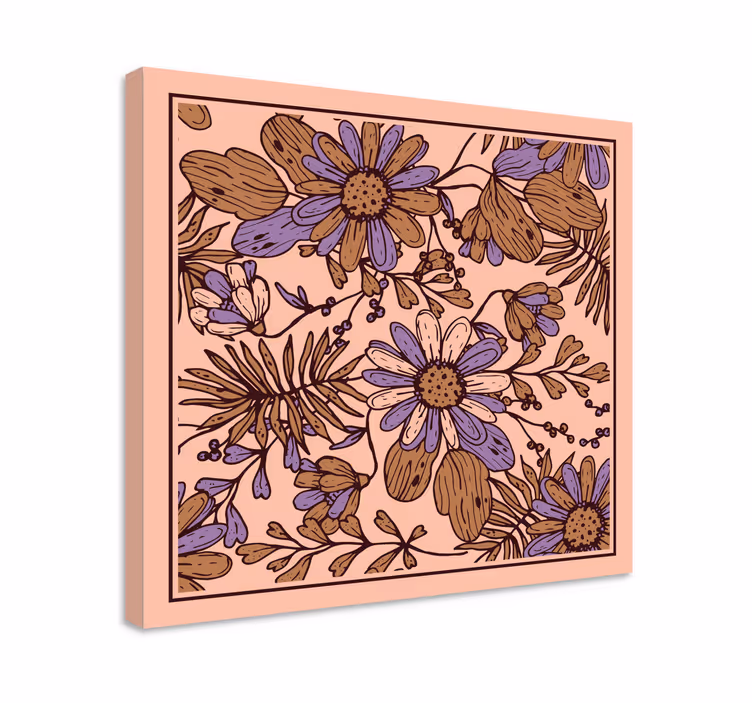 Blomster og planter lærredsbillede blid blomsterkomposition - TenStickers