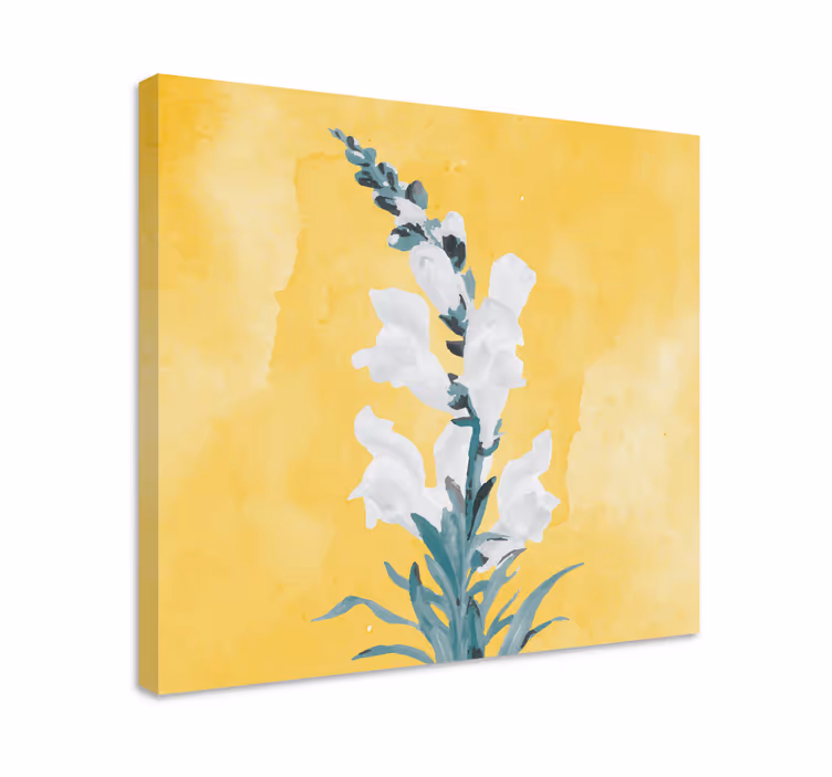 Blomster og planter lærredsbillede bløde hvide blomster - TenStickers