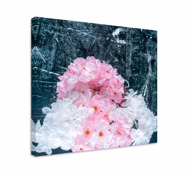 Blomster og planter lærredsbillede i blush farver - TenStickers