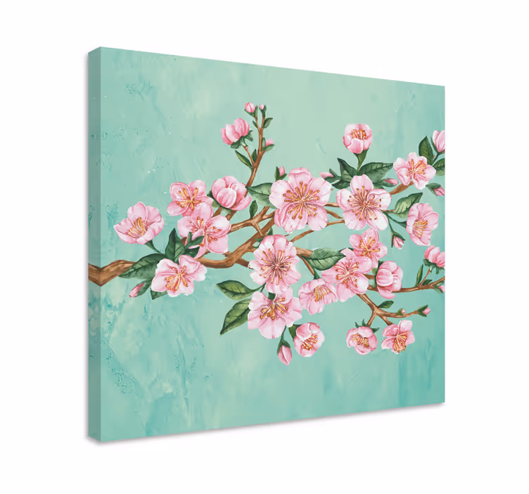 Blomster og planter lærredsbillede sakura blossom stilk - TenStickers