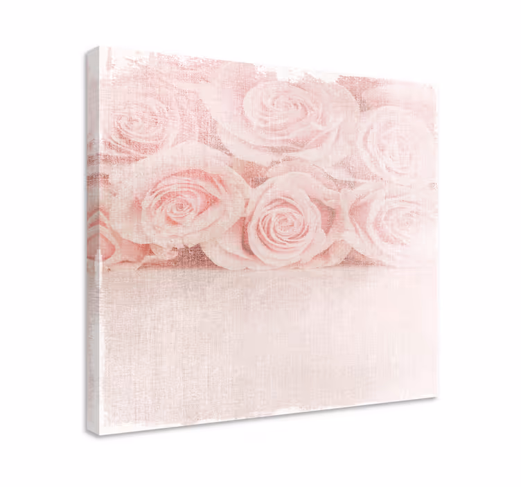 Blomster og planter lærredsbillede med sarte roser - TenStickers
