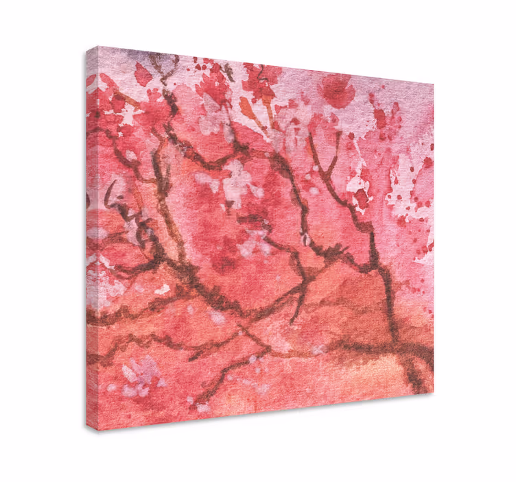 Blomster og planter lærredsbillede sakura grene - TenStickers